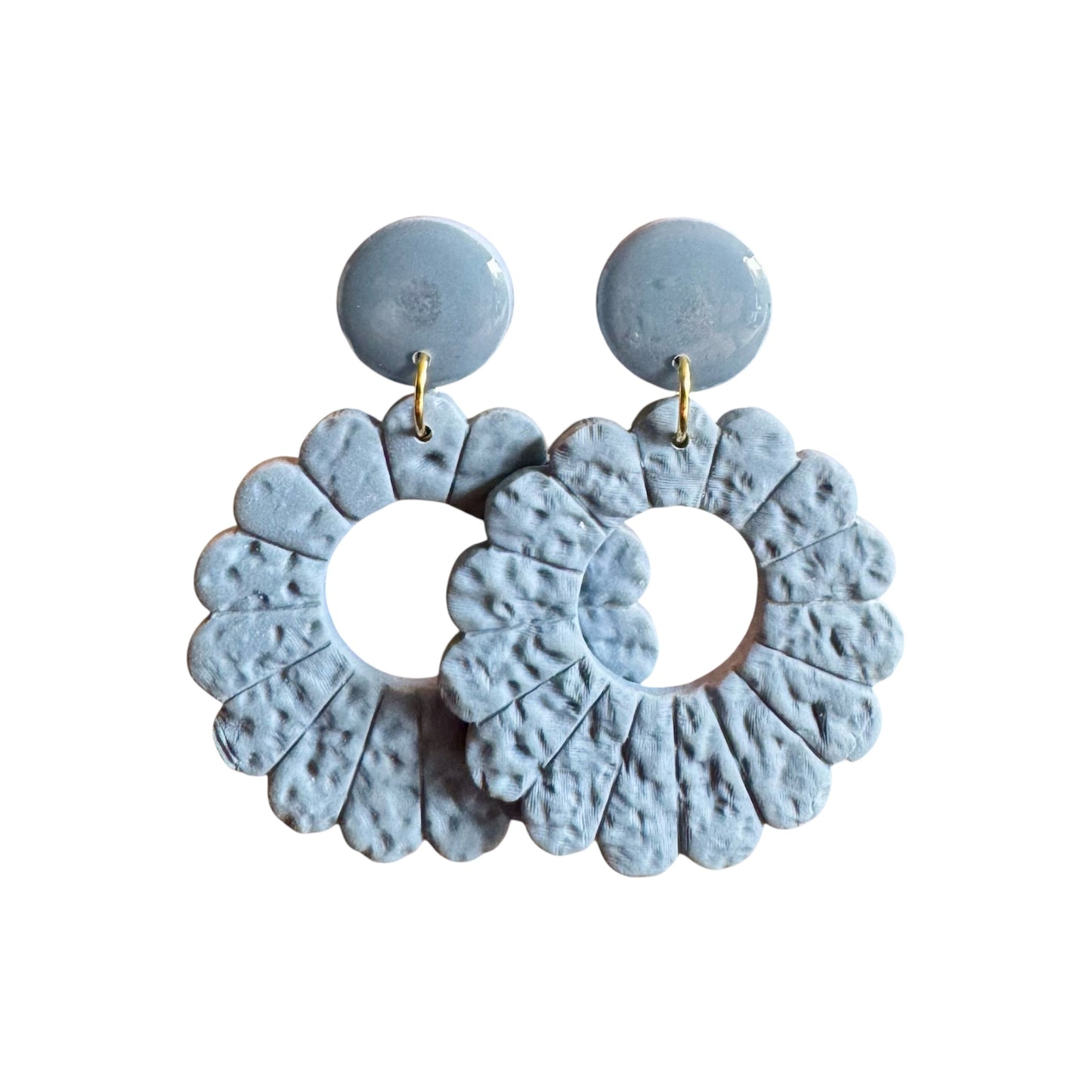 Viv - oorbellen denim blauw