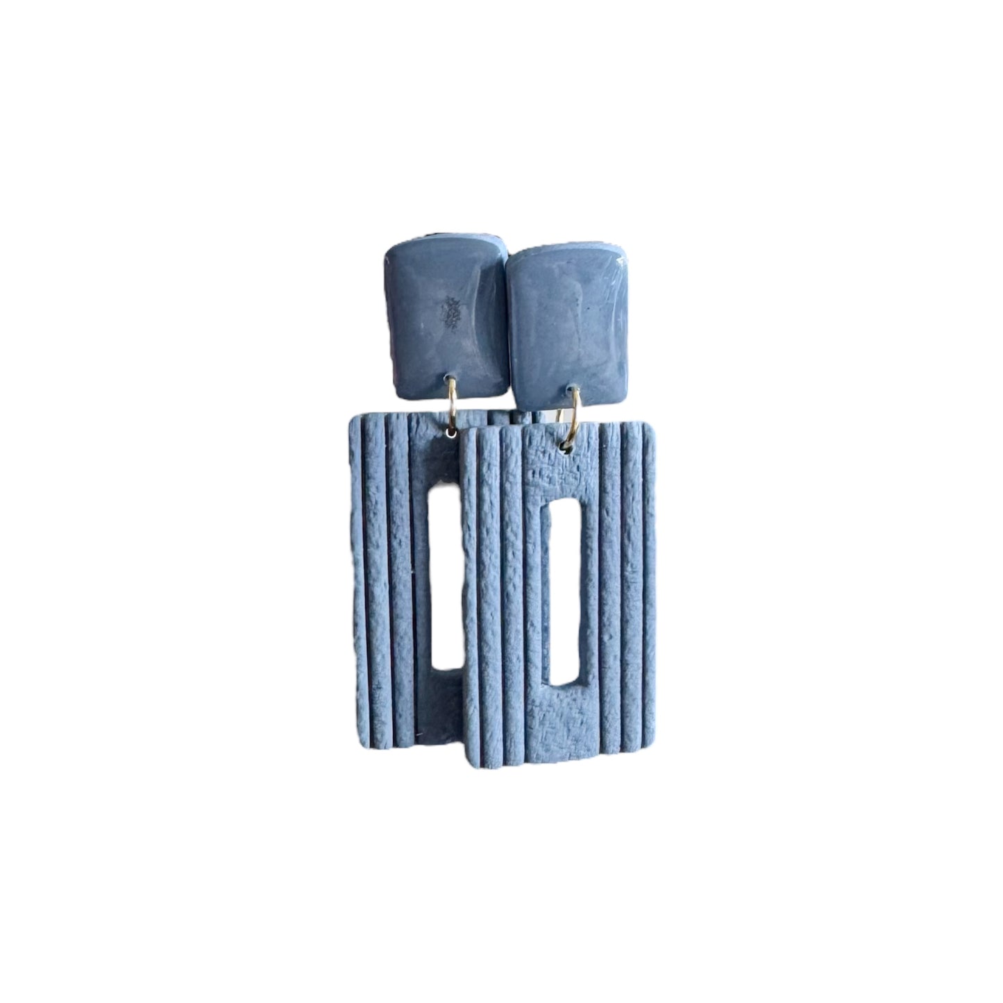 Bibi - Oorbellen denim blauw