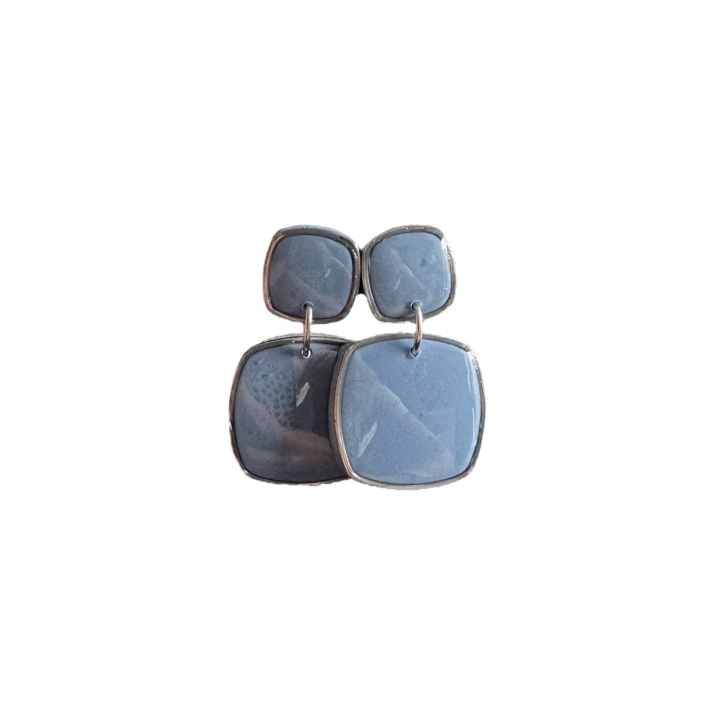 Elena - oorbellen denim blauw zilver
