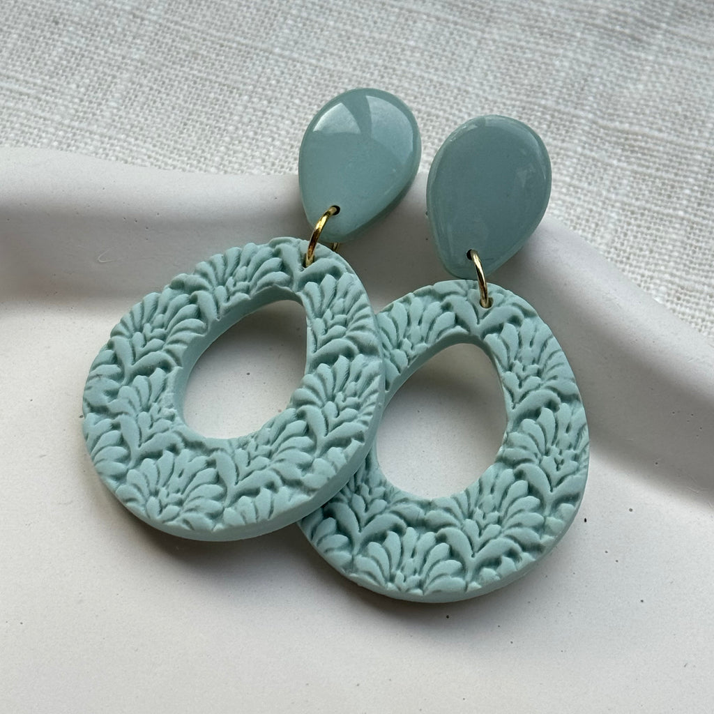 Lenora - oorbellen light turkuoise