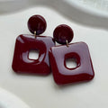 Amber - Oorbellen Bordeauxrood