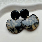 Zara - Oorbellen zwart gevlekt