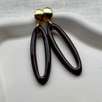 Mara - Oorbellen chocolade bruin