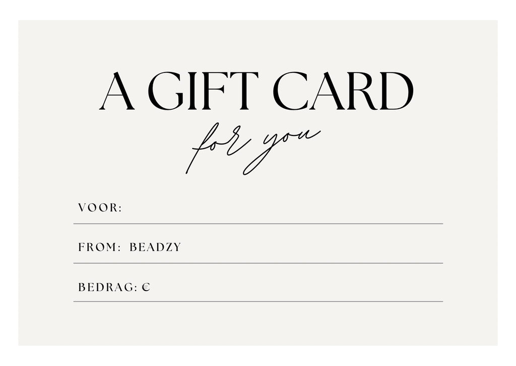 Beadzy - Cadeaubon