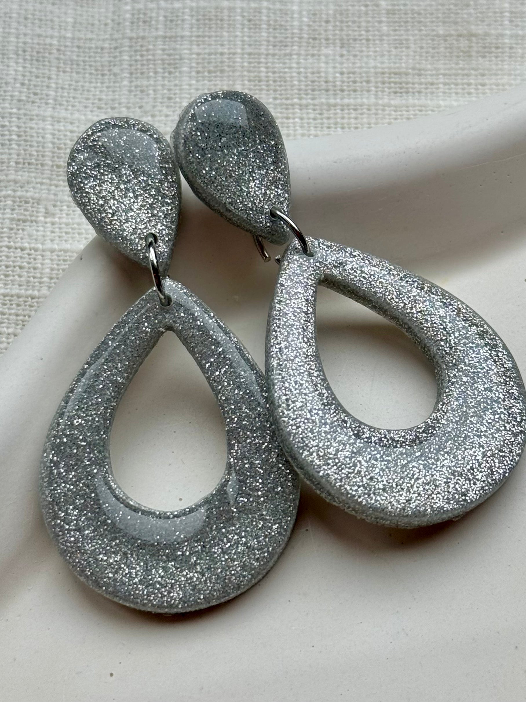 Marley - Oorbellen glitter zilver