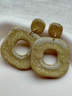 Julia - oorbellen glitter goud