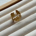 Ring - Goud met bloemen