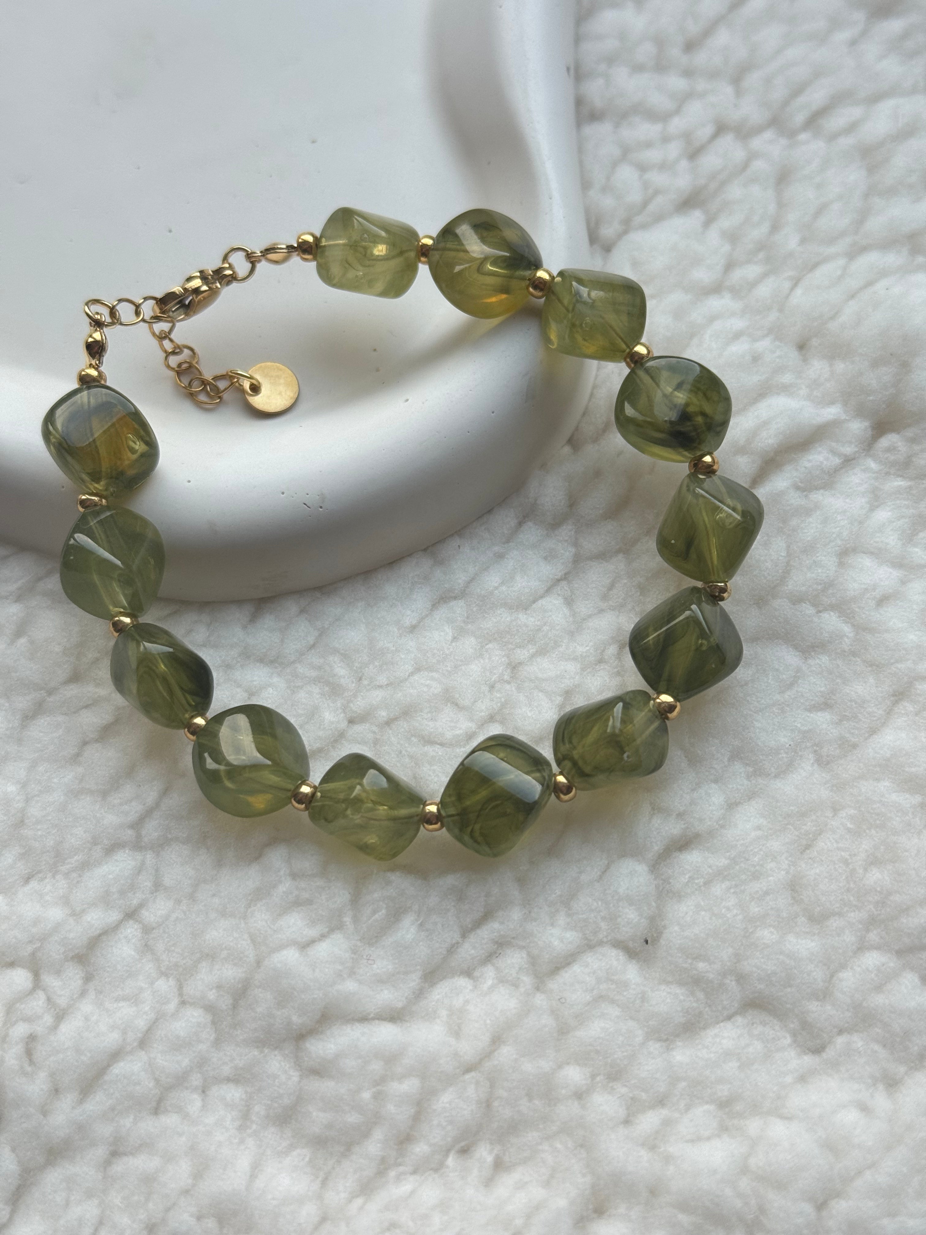 Armband met sluiting - groen