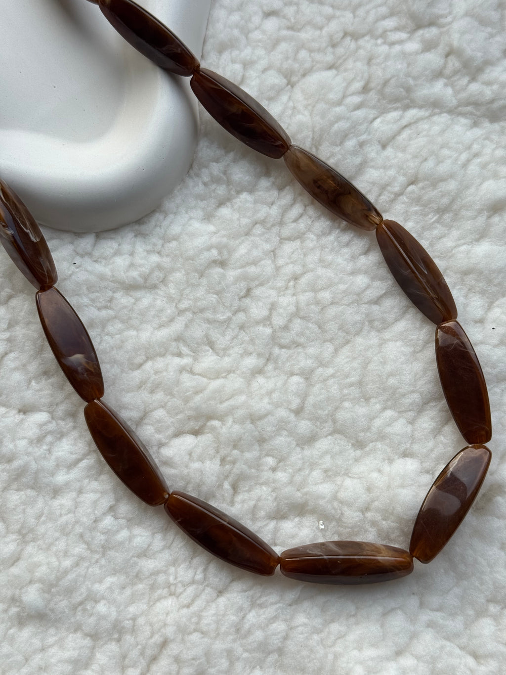 Kralenketting - Ovaal bruin