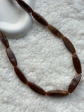 Kralenketting - Ovaal bruin