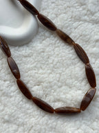 Kralenketting - Ovaal bruin