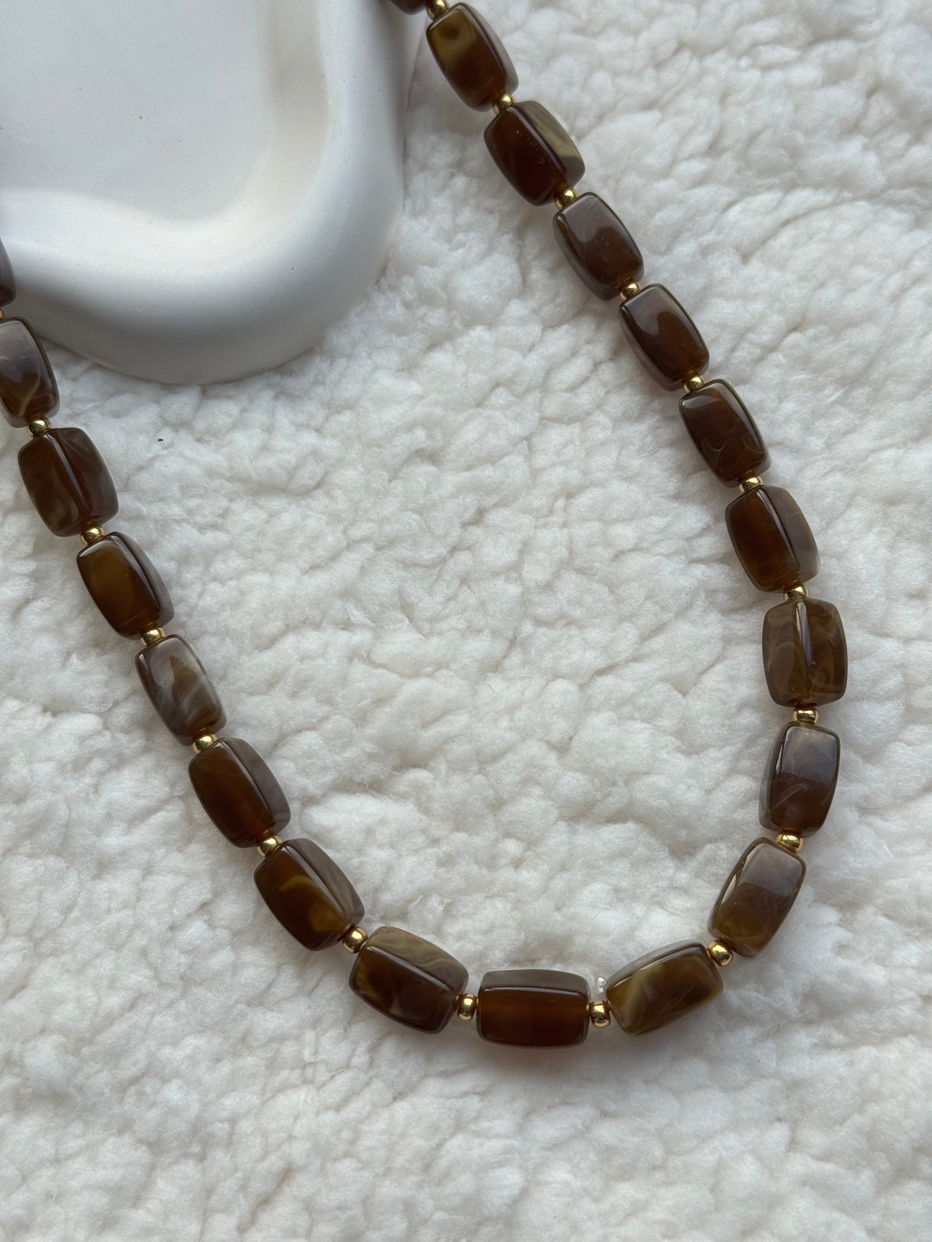 Kralenketting - bruin