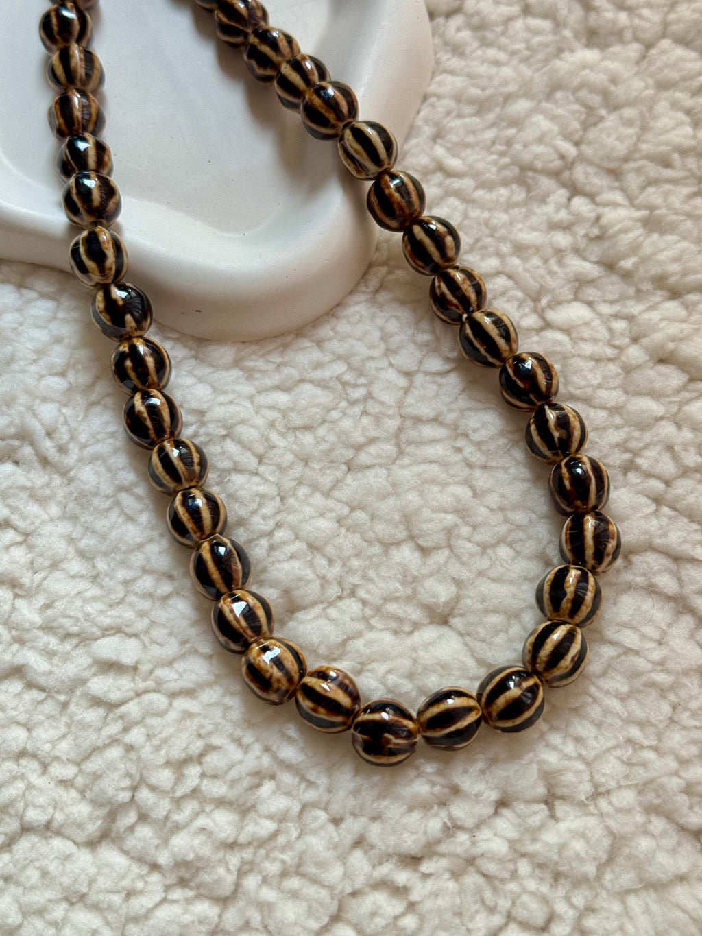 Kralenketting - Bruin beige