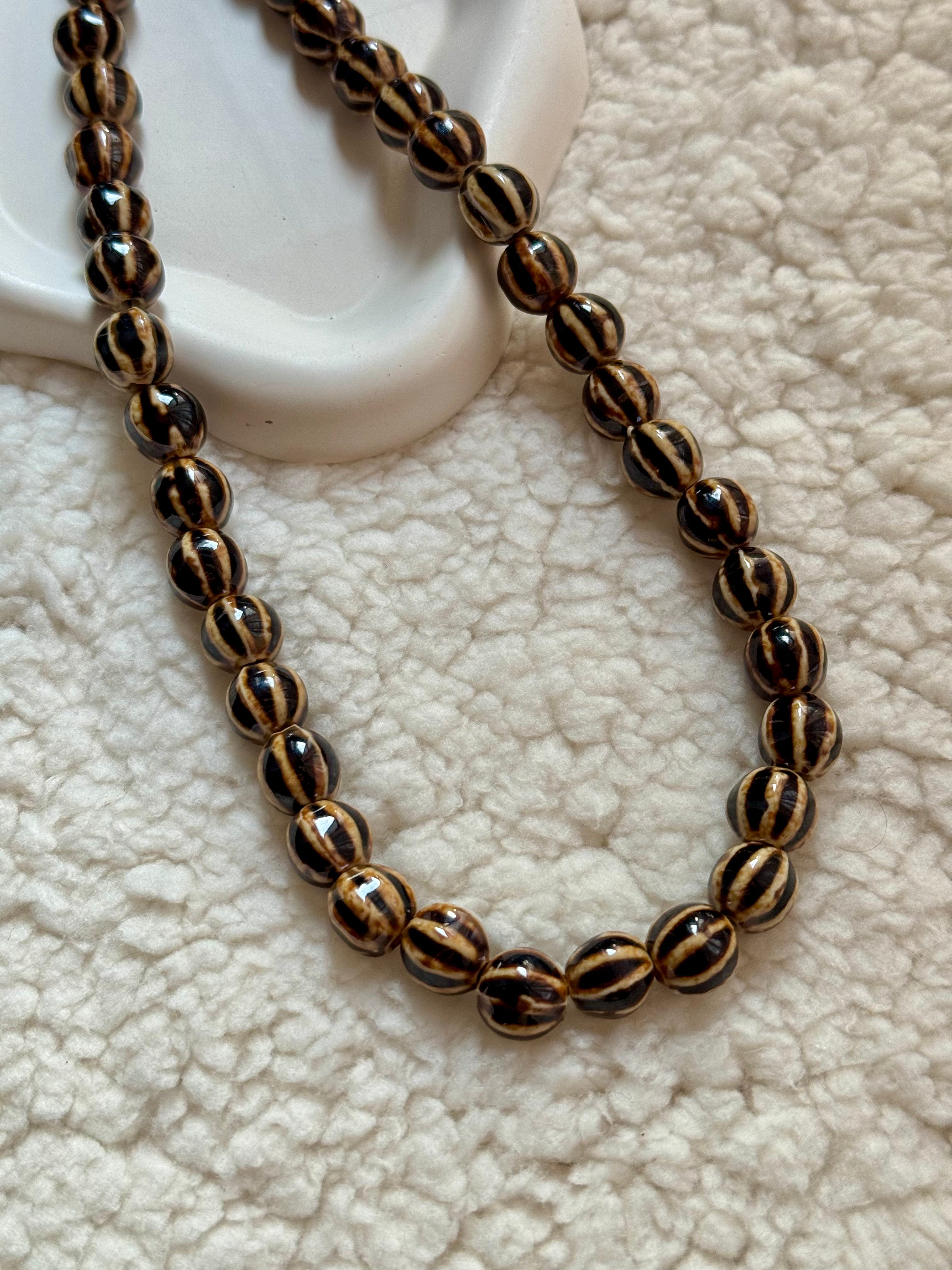 Kralenketting - Bruin beige