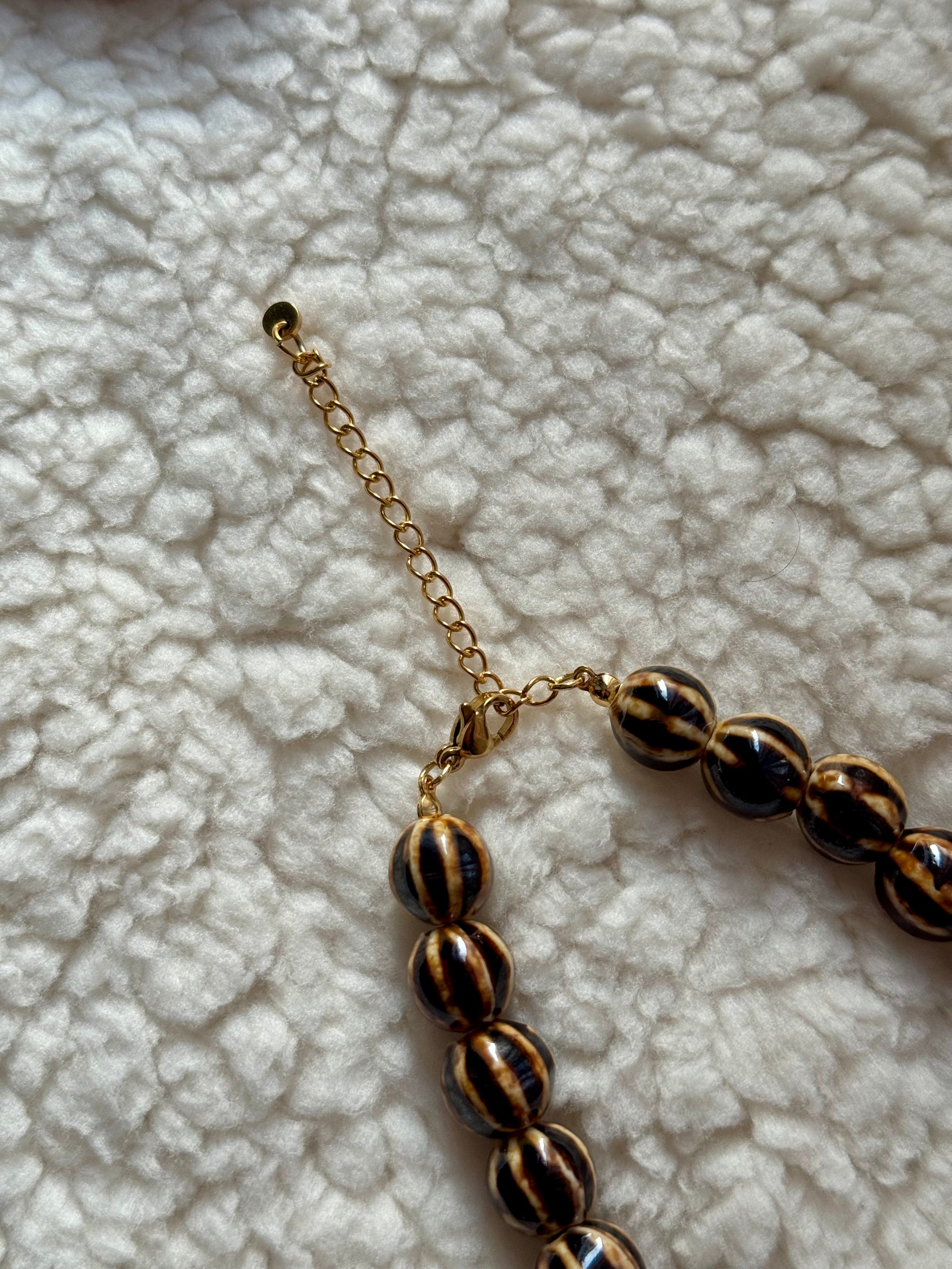 Kralenketting - Bruin beige