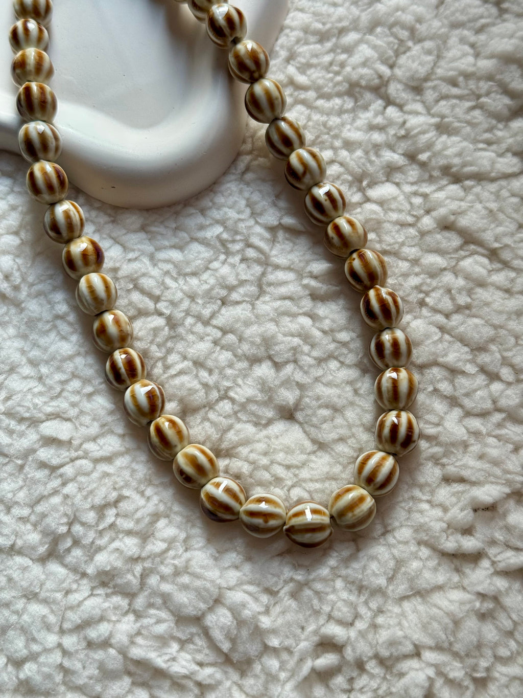 Kralenketting - Latte beige