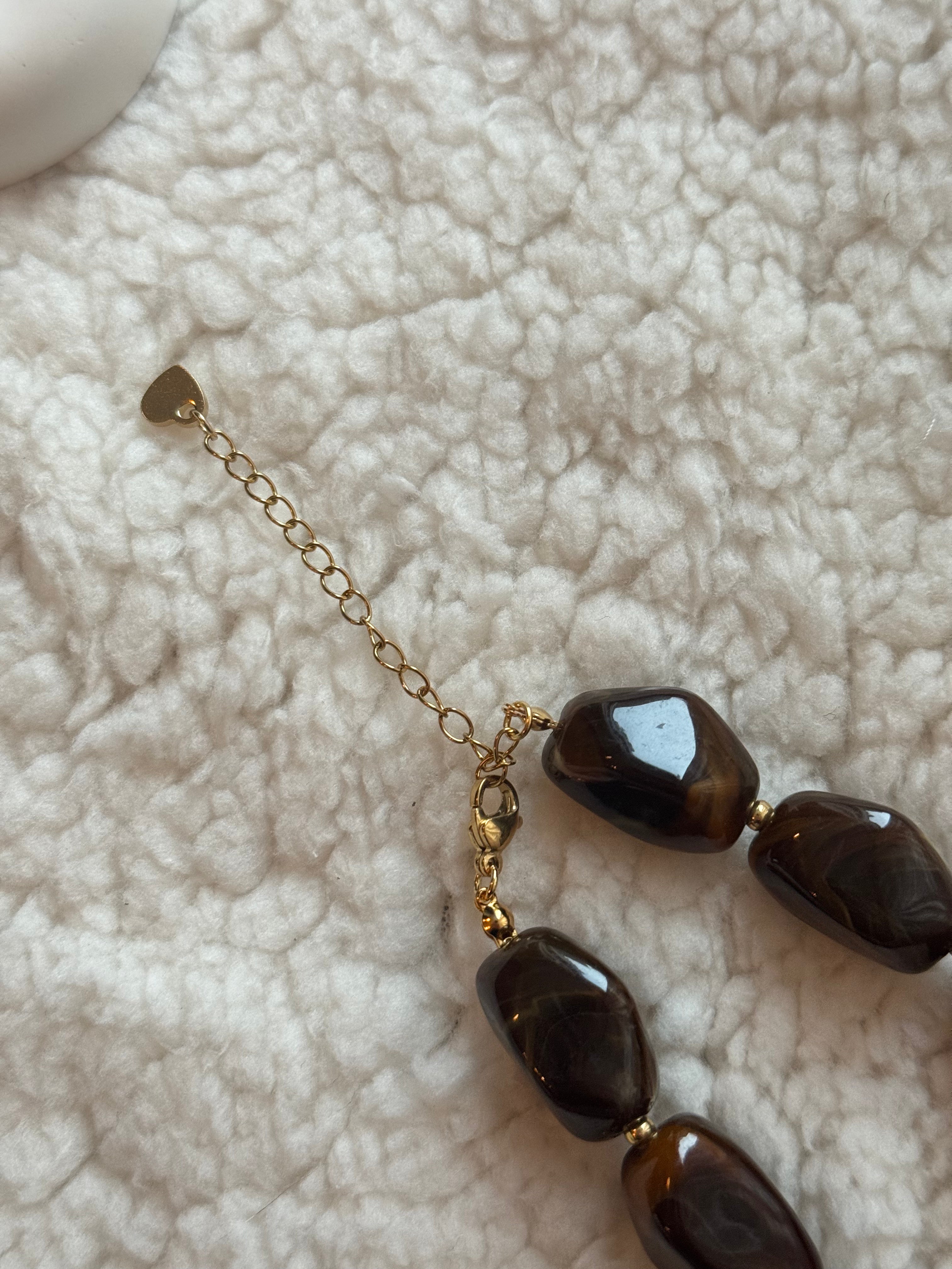 Kralenketting - donkerbruin