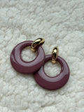 Bo - Oorbellen tyrian purple