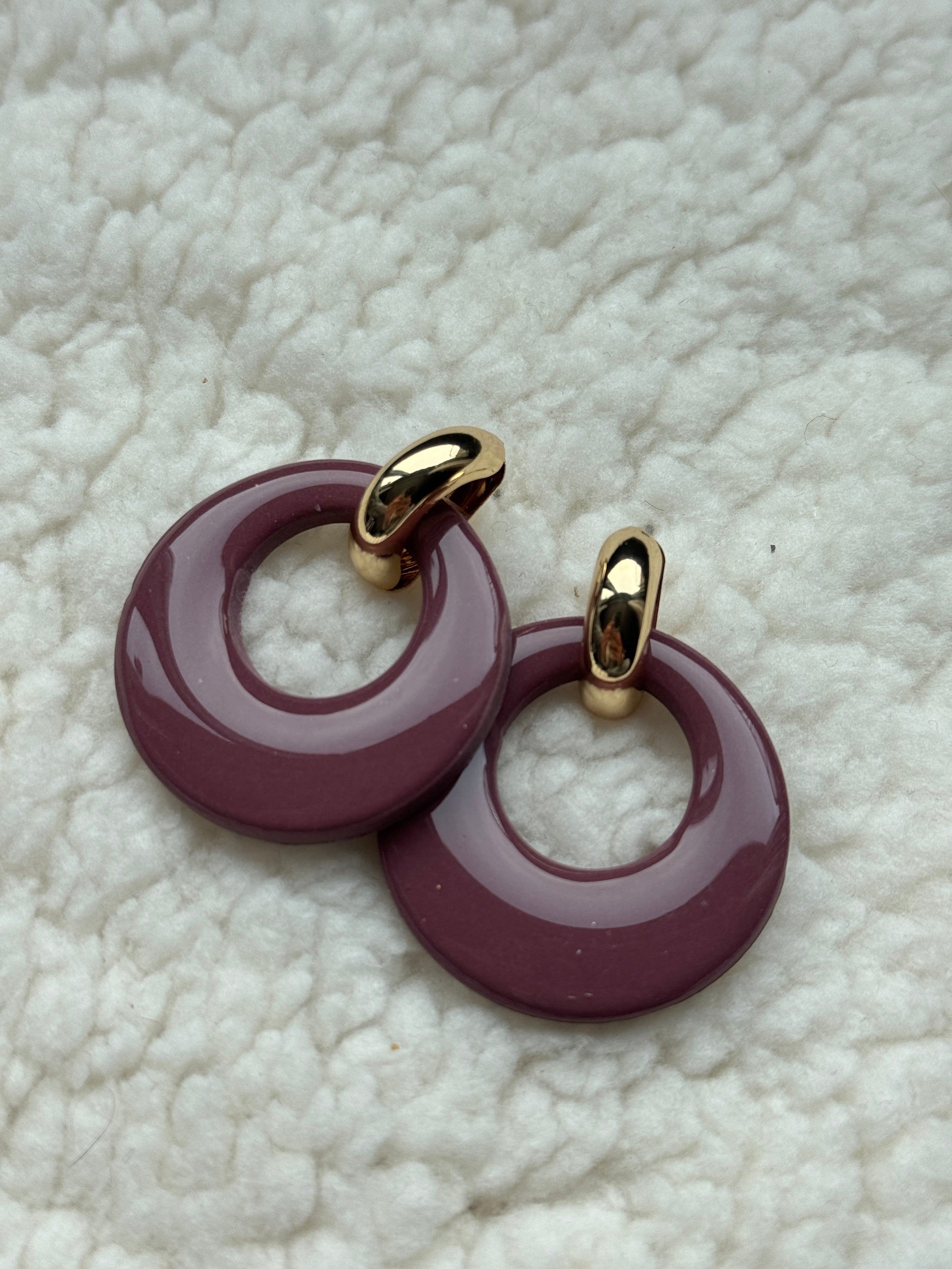 Bo - Oorbellen tyrian purple