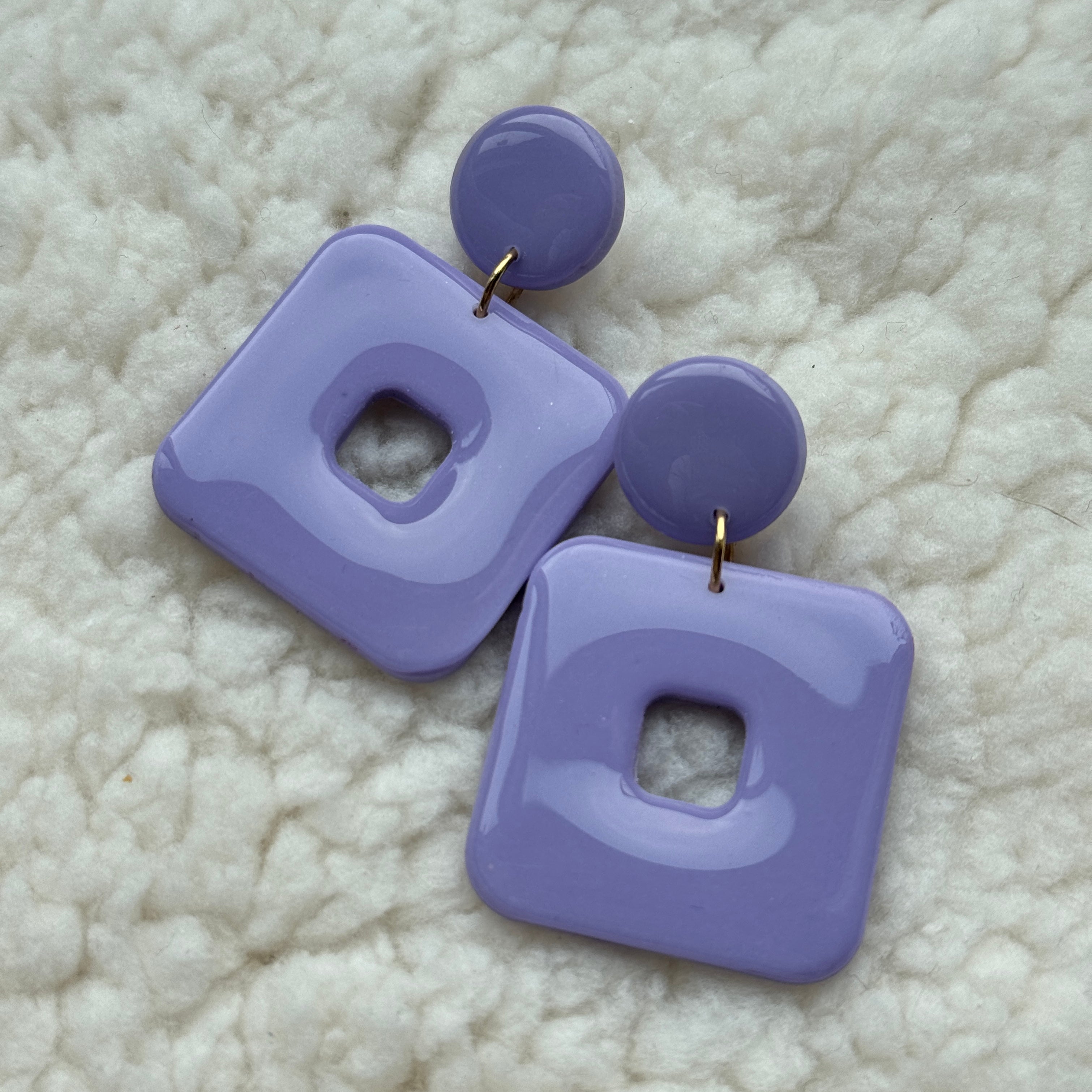 Amber - Oorbellen Lavendel