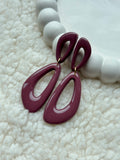Vera - oorbellen tyrian purple