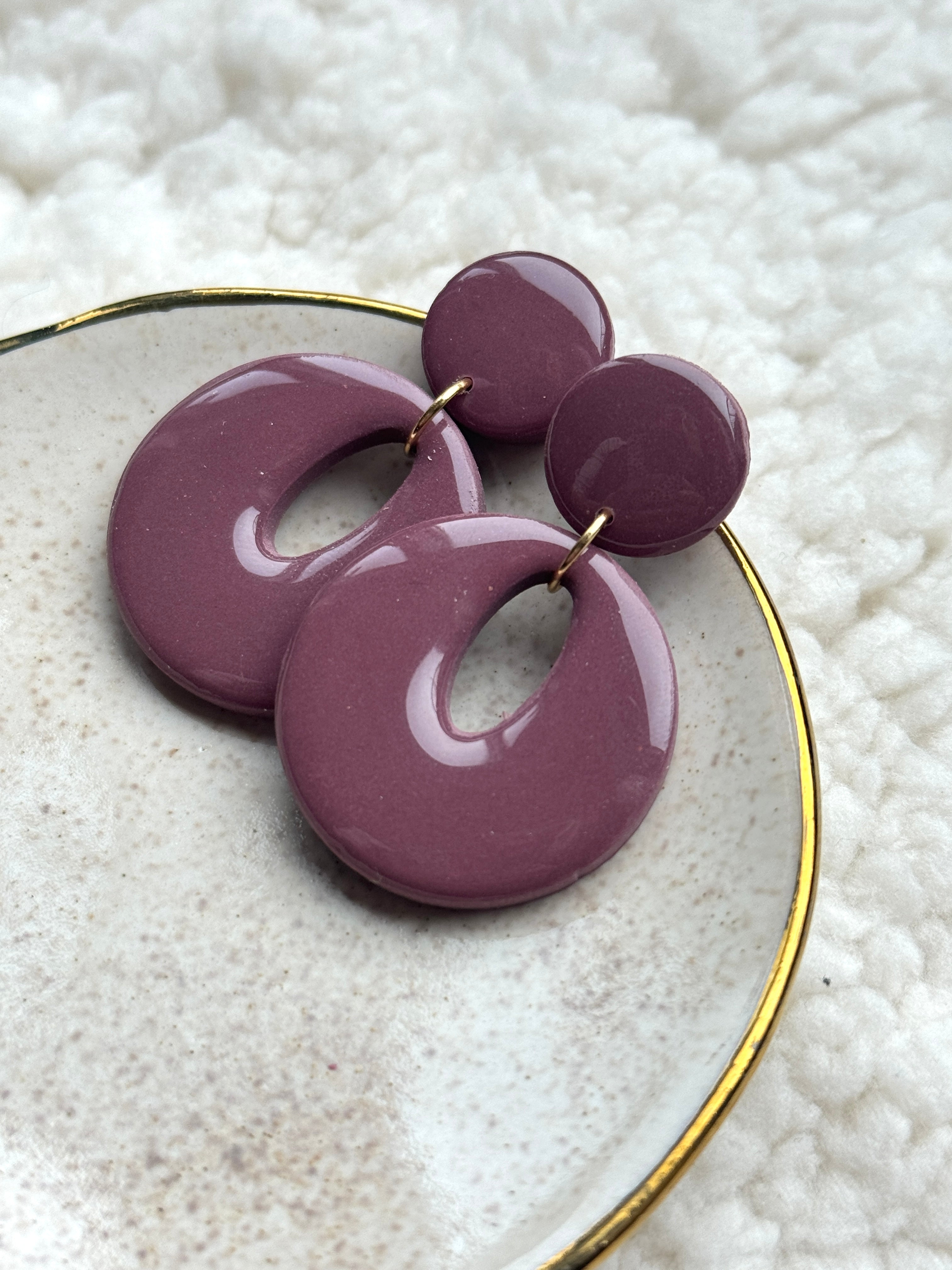 Ella - Oorbellen Tyrian purple