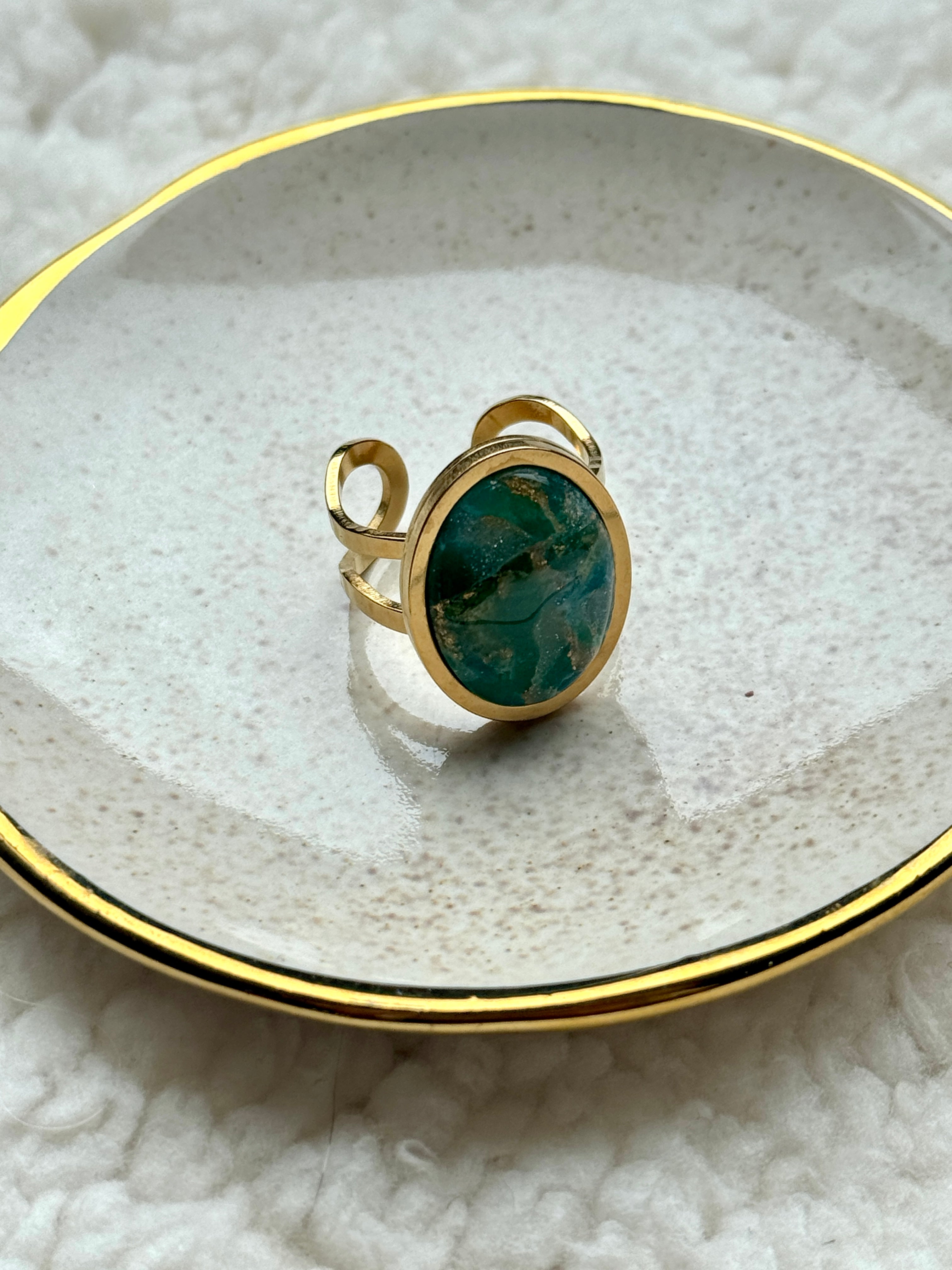 Ring - Goud met Turquise steen