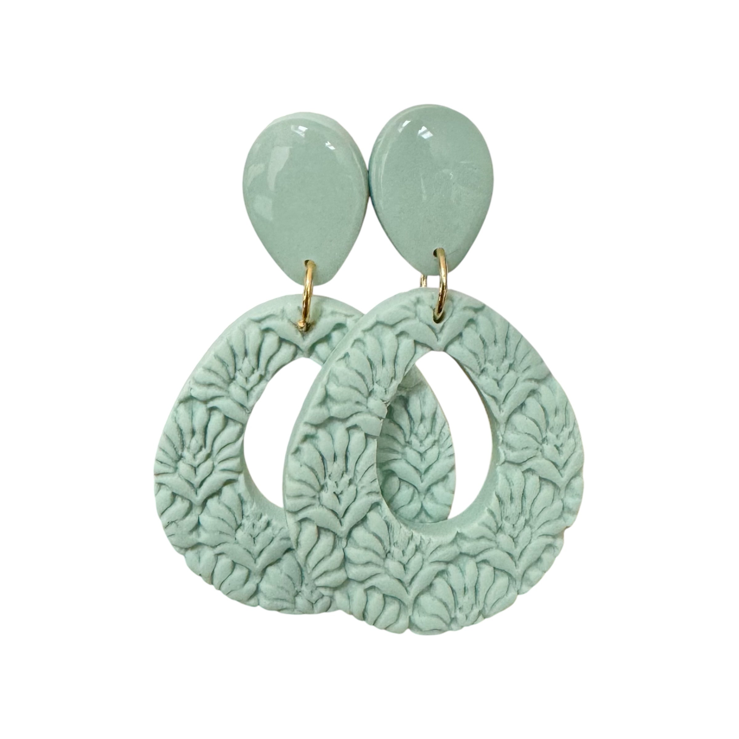 Lenora - oorbellen light turkuoise