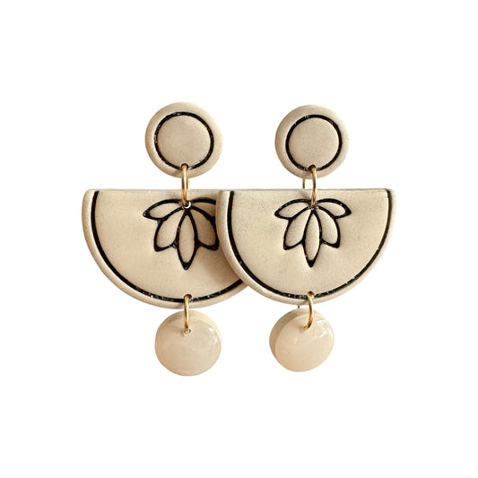 Murel - Oorbellen beige