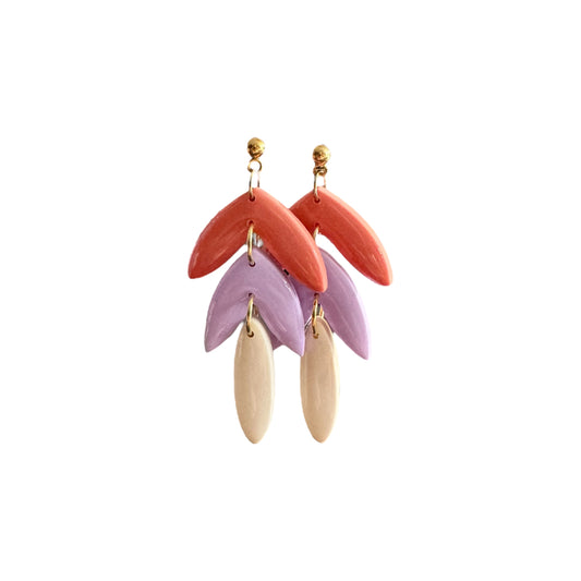 Amber - oorbellen beige