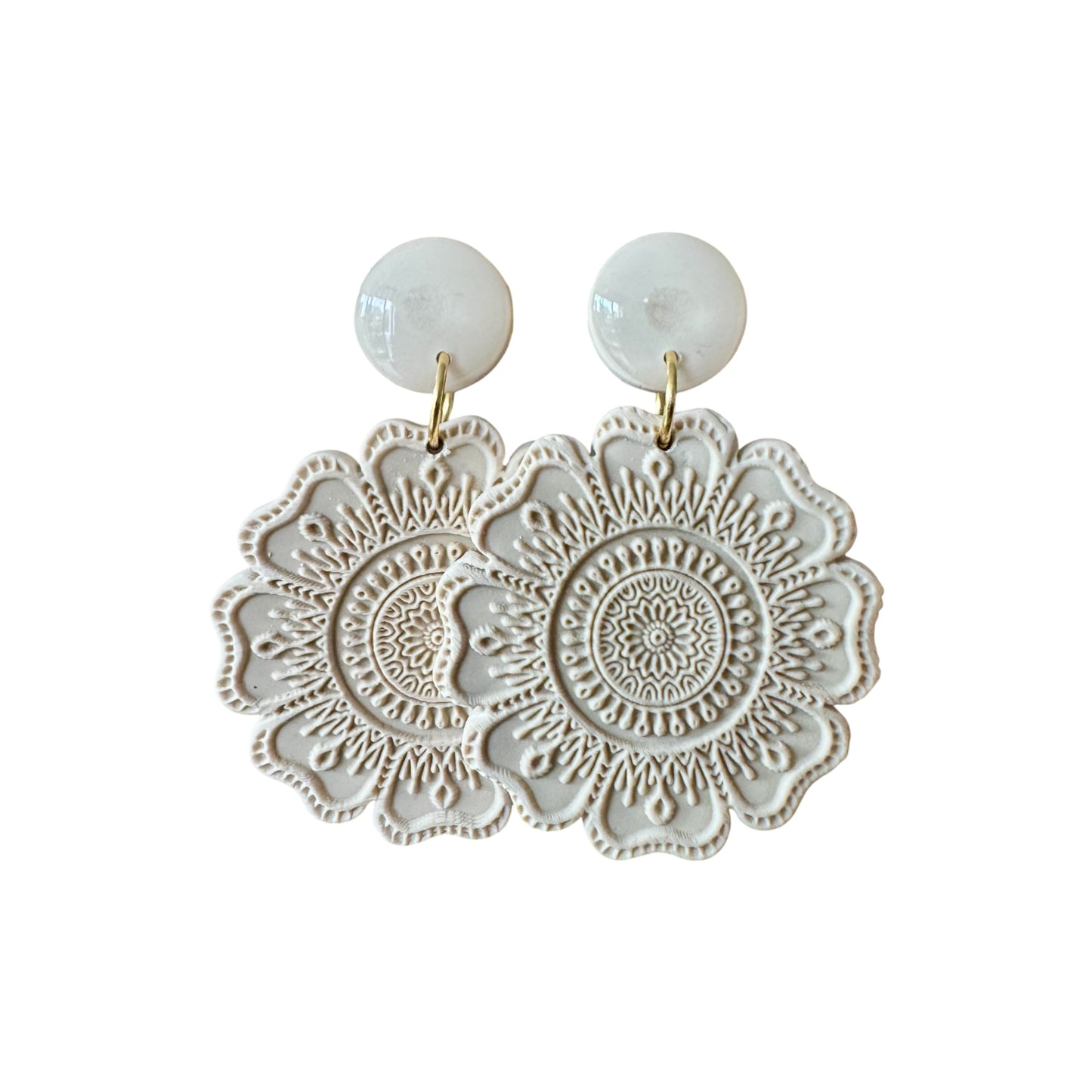 Marie - oorbellen beige