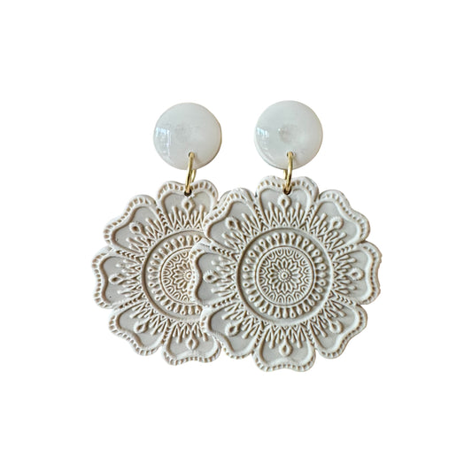 Marie - oorbellen beige