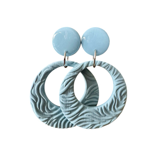 June - Oorbellen denim blue