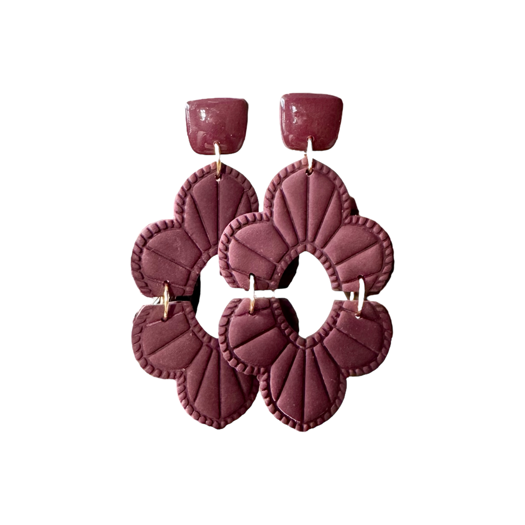 Livia - oorbellen Mauve