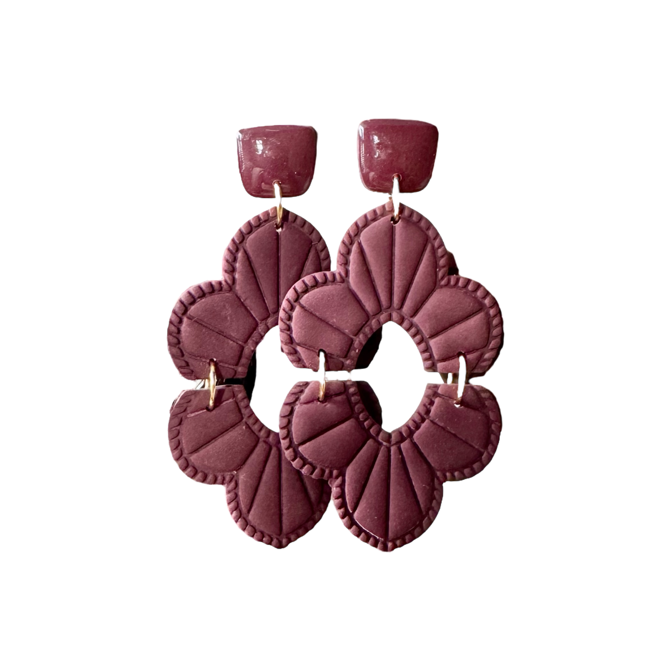 Livia - oorbellen Mauve